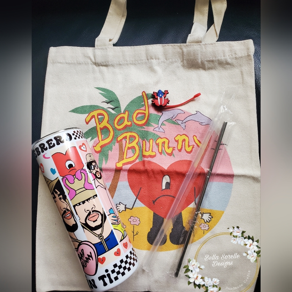 Custom Valentine's Day Bad Bunny Tumbler